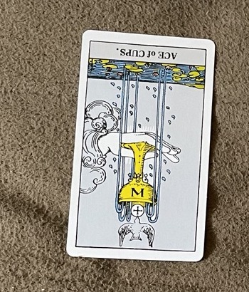 ③ カップのエース|Ace of Cups|逆位置