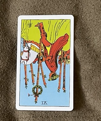 ④ ワンドの6|Six of Wands|逆位置